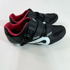 Peloton Shoes women’s Size 9 Black & Red Bike Cycling Cleats Athletic